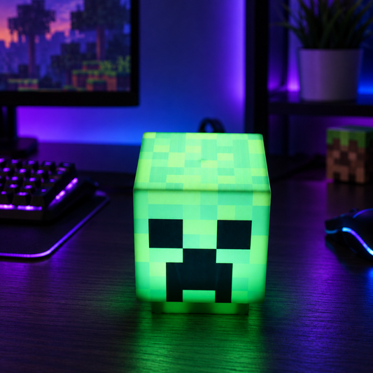 Lámpara Creeper en ambiente gamer