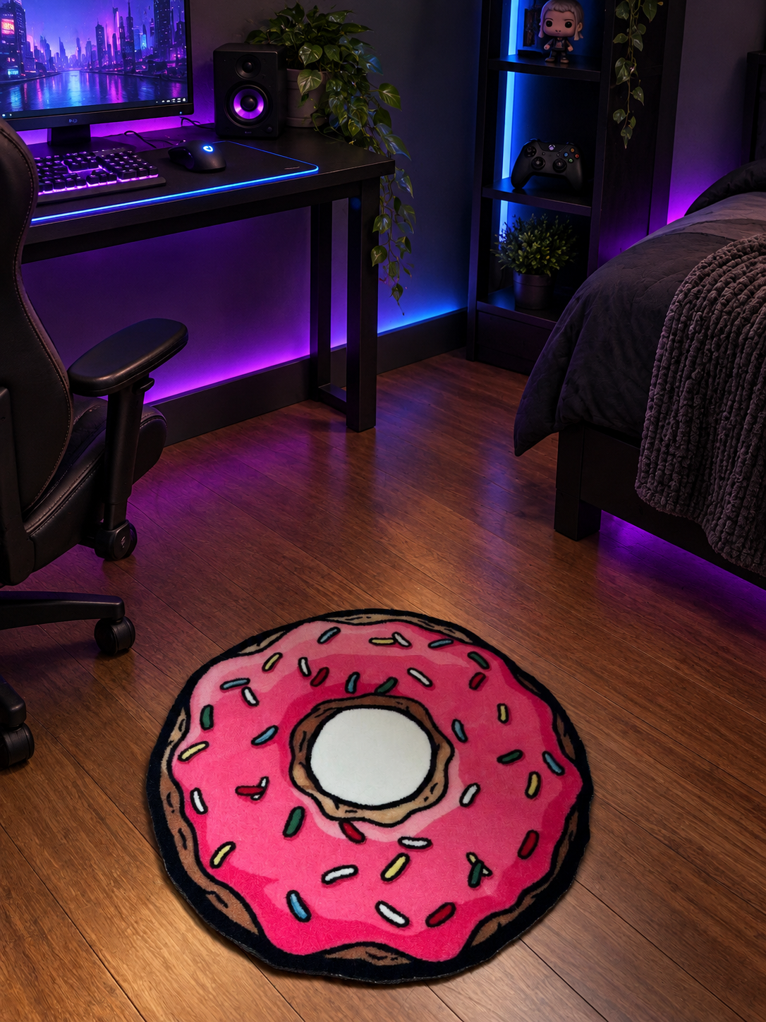 Tapete Dona en cuarto gamer - vista principal